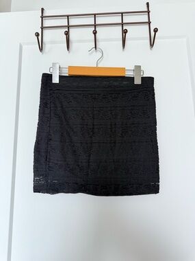 Streetwear Society Black Lace Mini Skirt